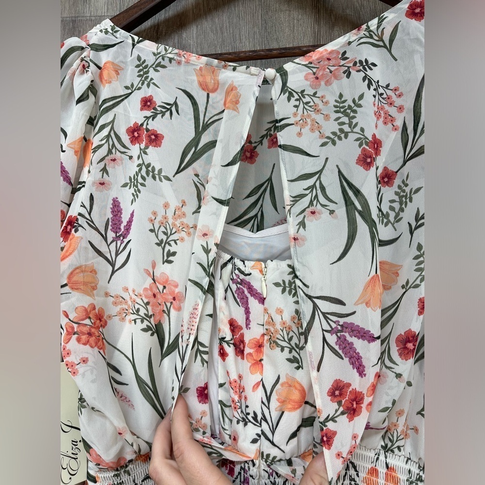 NWT Eliza J Floral Midi Dress - Picture 5 of 12